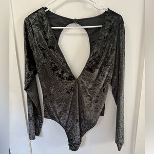🛍️ Victoria's Secret Black Velvet Bodysuit